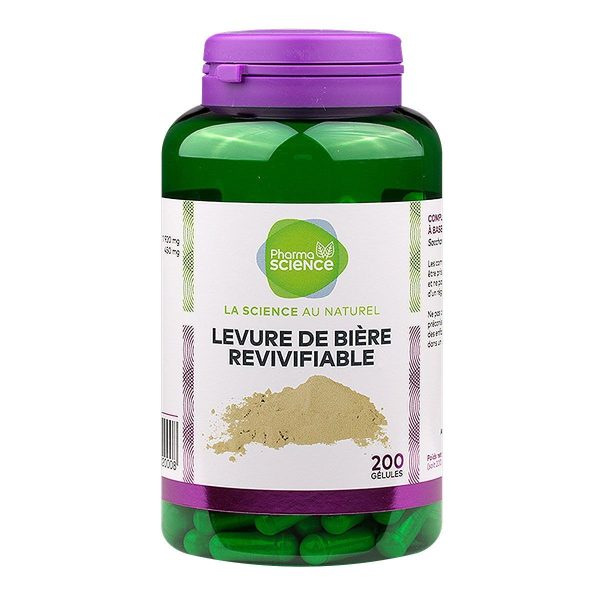 PHARMASCIENCE LEVURE DE BIERE REVIVIFIABLE GELULES 200