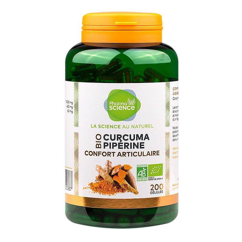 PHARMASCIENCE CURCUMA PIPERINE BIO 200 GELULES