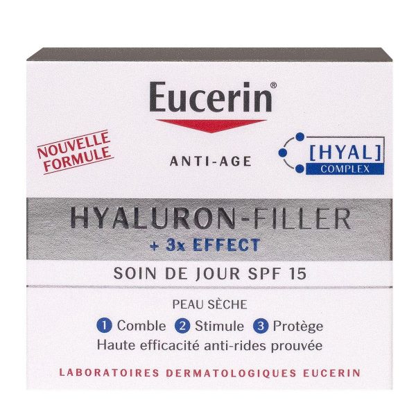 EUCERIN HYALURON-FILLER + 3X EFFECT SOIN DE JOUR SPF15 PEAUX SECHES 50 ML