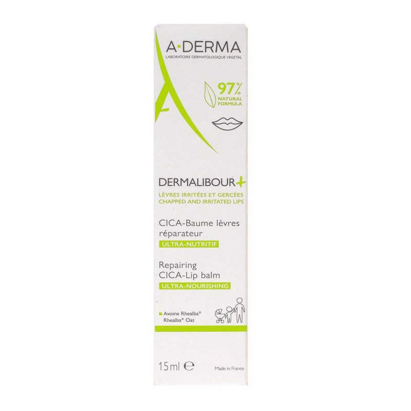 A-DERMA DERMALIBOUR+ CICA-BAUME LEVRES REPARATEUR 15ML