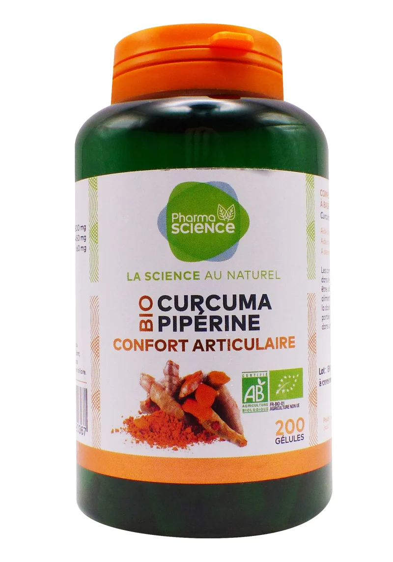 curcuma piperine 200 gélules pharmascience