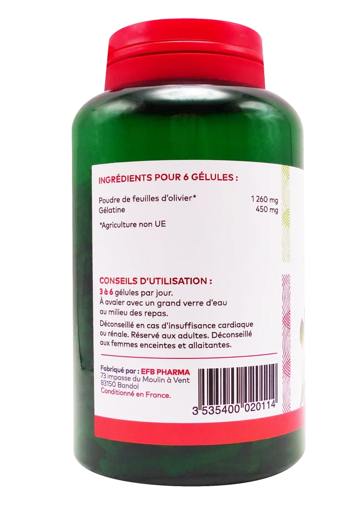PHARMASCIENCE OLIVIER 200 GELULES 3 dos feuilles dolivier pharmascience gelules 1
