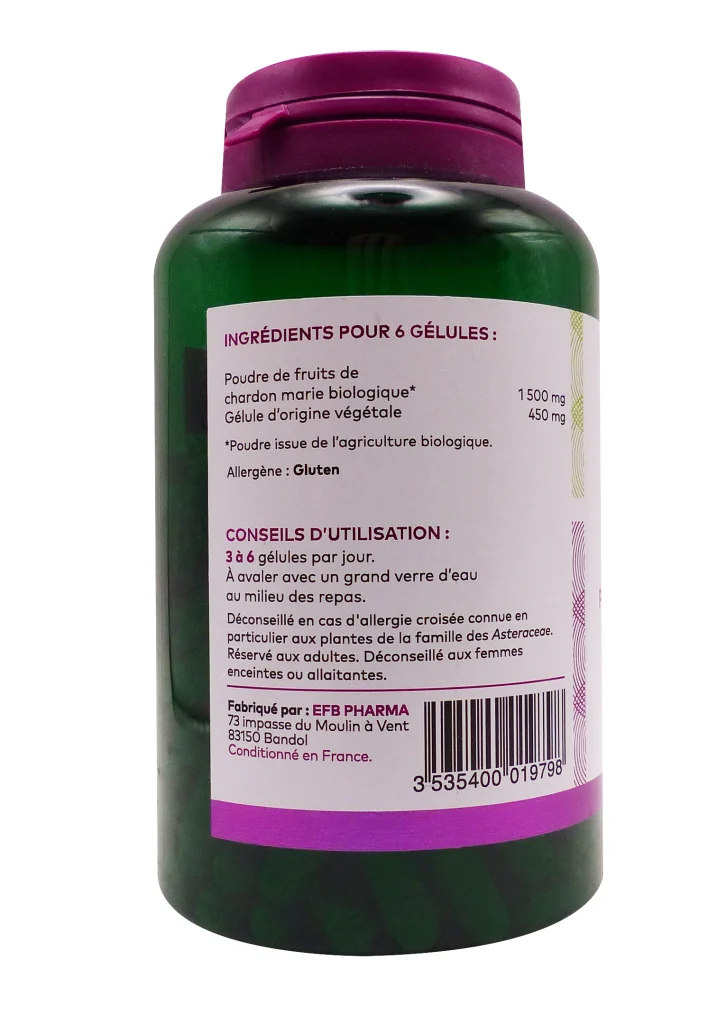 PHARMASCIENCE CHARDON MARIE BIO 200 GELULES 3 dos pharmascience