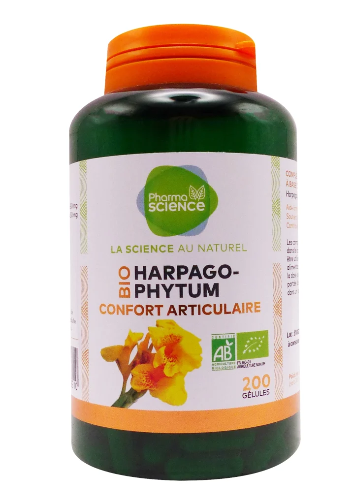 PHARMASCIENCE HARPAGOPHYTUM BIO 200 GELULES 2 pharmascience bio harpagophytum confort articulaire 200 gelules