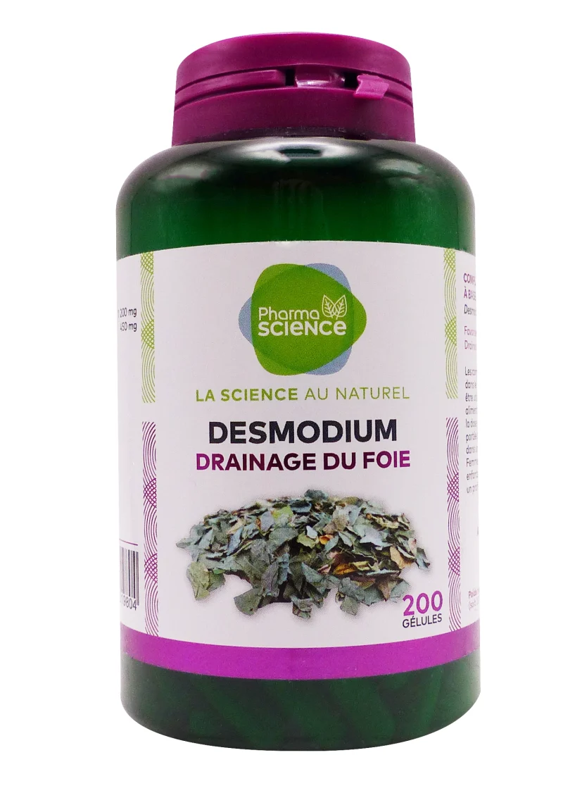 pharmascience desmodium drainage du foie 200 gélules