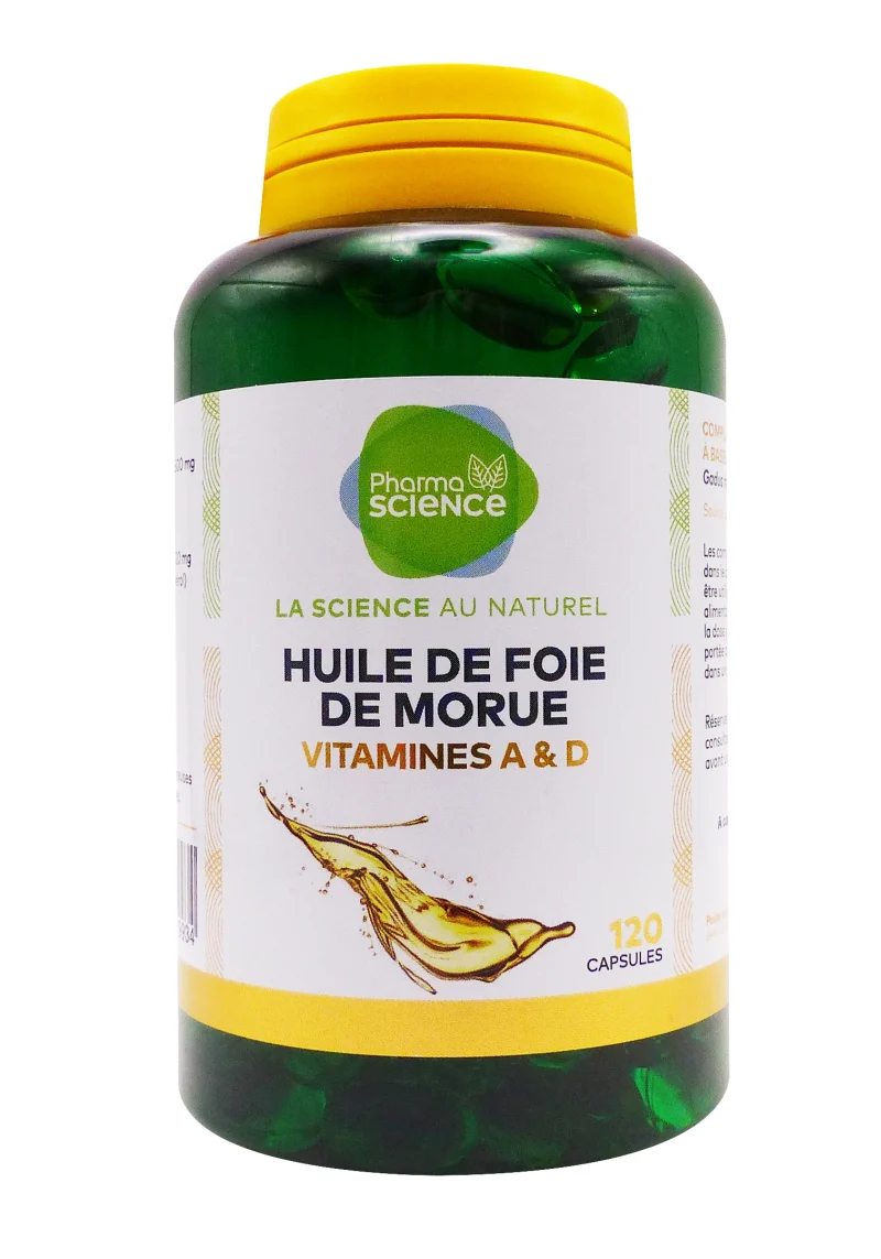pharmascience huile de foie de morue 120 capsules