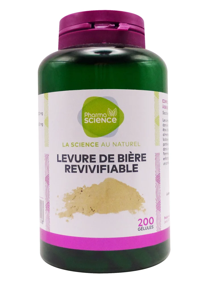 PHARMASCIENCE LEVURE DE BIERE REVIVIFIABLE 200 GELULES 2 pharmascience levure de biere revivifiable 200 gelules