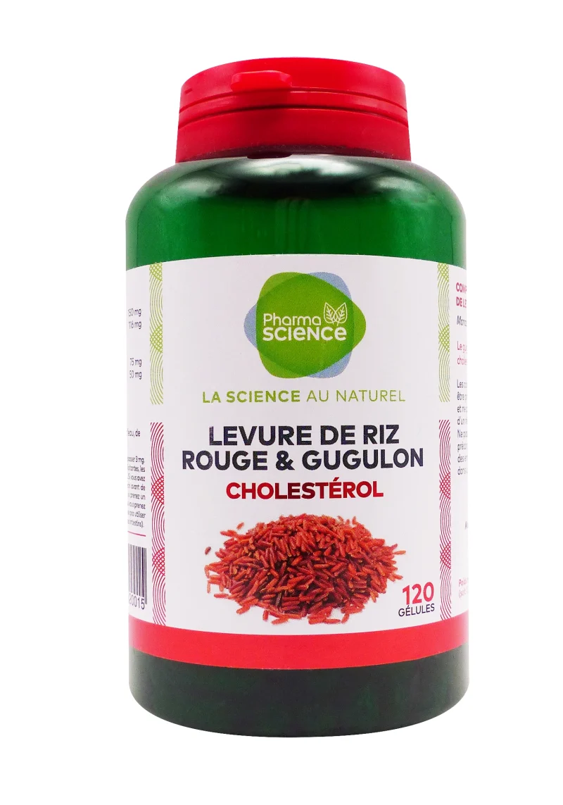 pharmascience levure de riz rouge 120 gélules
