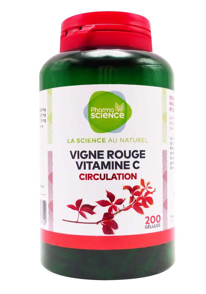 PHARMASCIENCE VIGNE ROUGE BIO 200 GELULES 2 pharmascience vigne rouge vitamine c 200 gelules