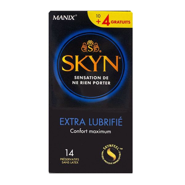 MANIX SKYN EXTRA LUBRIFIE PRESERVATIFS SANS LATEX 14 UNITES