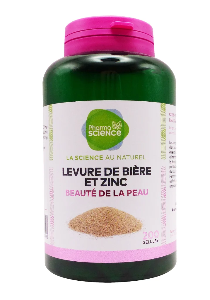 PHARMASCIENCE LEVURE DE BIERE ET ZINC 200 GELULES 2 pharmascience levure de biere et zinc 200 gelules