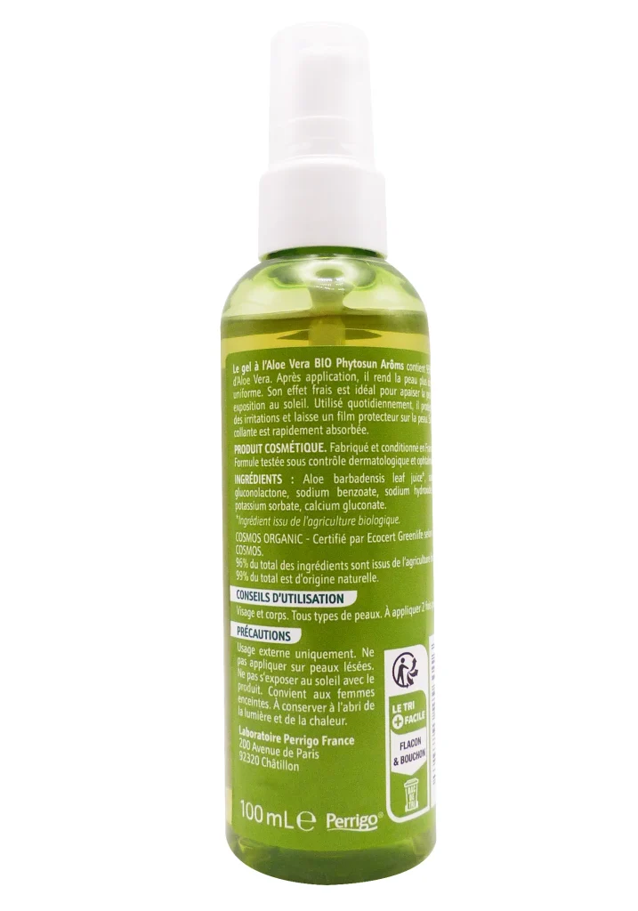 PHYTOSUN ARÔMS GEL A L'ALOE VERA 100 ML 3 dos gel aloe vera