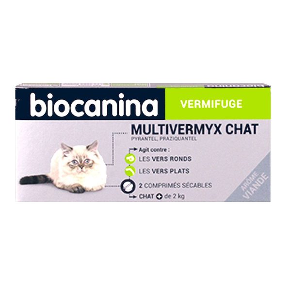 BIOCANINA VERMIFUGE MULTIVERMYX CHAT 2 COMPRIMES