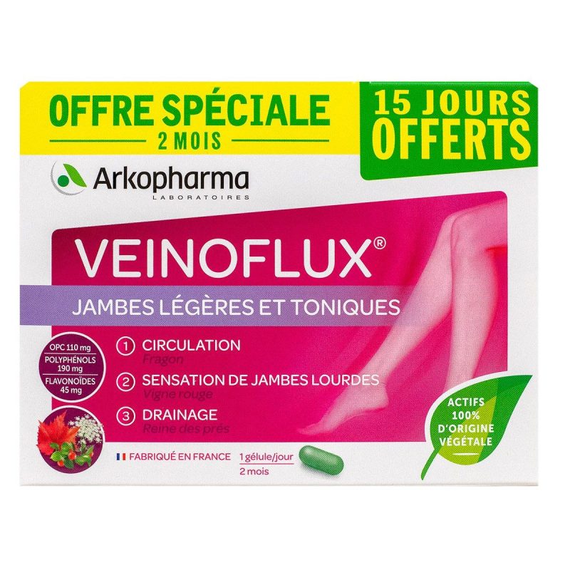 VEINOFLUX JAMBES LéGèRES 60 GéLULES OFFRE SPECIALE