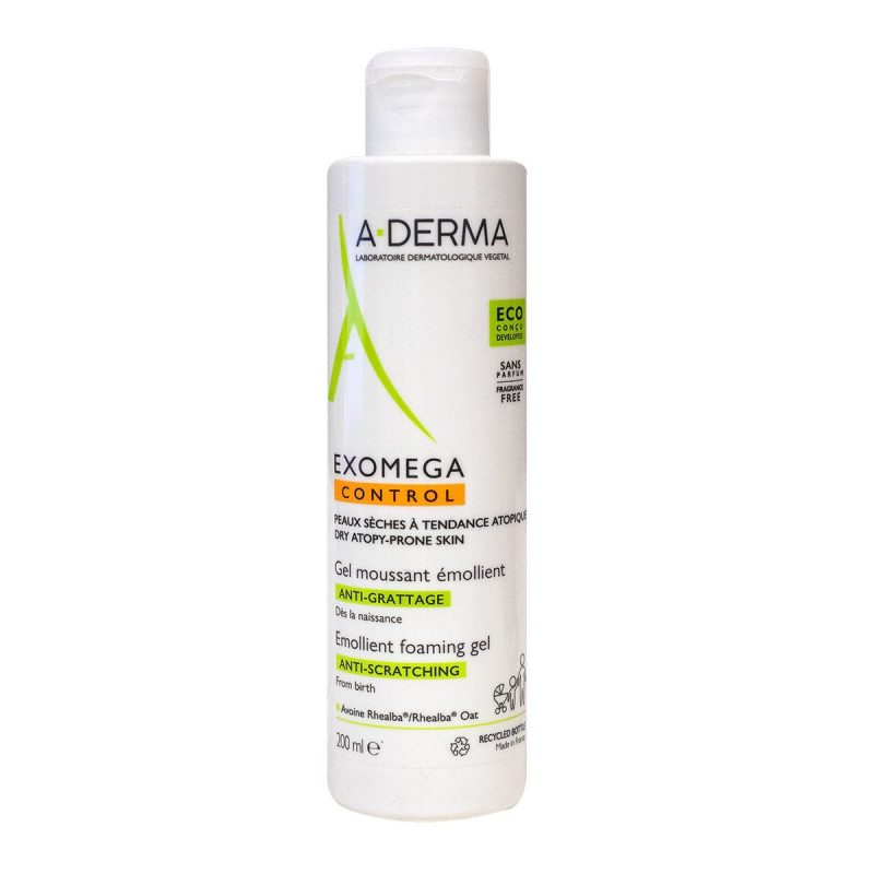 A-DERMA EXOMEGA CONTROL GEL MOUSSANT EMOLLIENT 200ML