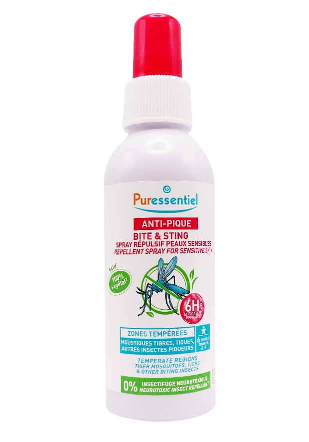 PURESSENTIEL ANTI-MOUSTIQUES SPRAY REPULSIF PEAUX SENSIBLES 100 ml 1 puressentiel anti pique zones temperées