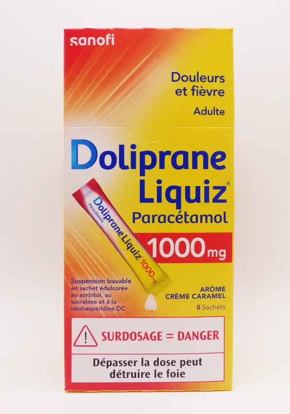 Doliprane liquiz 1000mg paracetamol 8 sachets