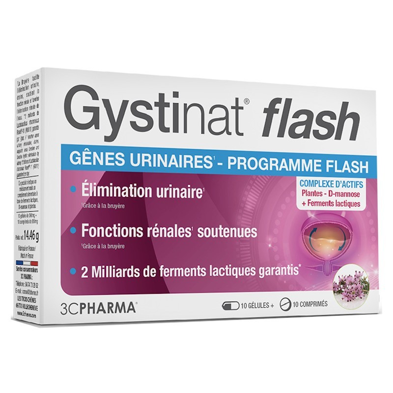 Les 3 Chênes Gystinat Flash 10 capsules + 10 comprimés