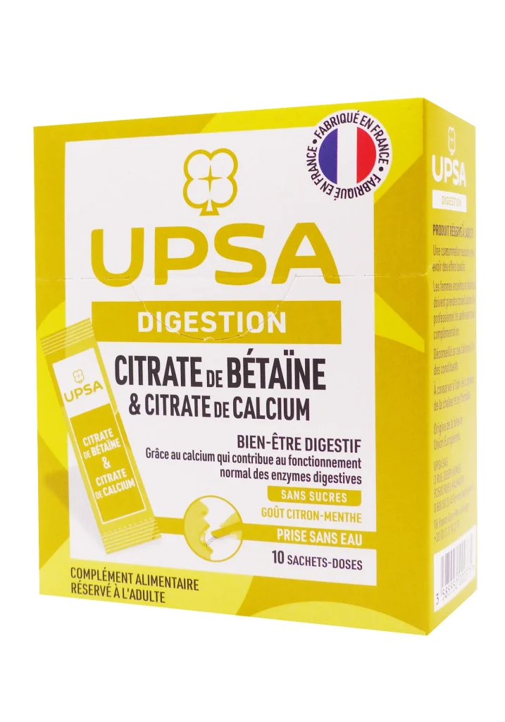 CITRATE DE BETAINE & CITRATE CALCIUM 10 SACHETS 2 upsa digestion