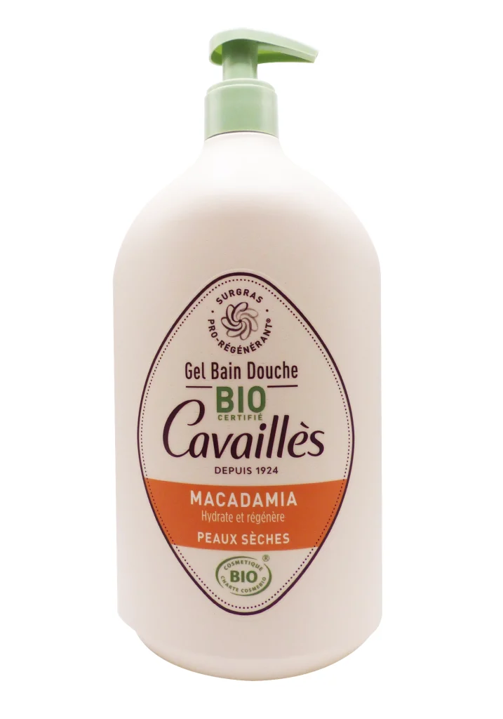 ROGE CAVAILLES GEL BAIN DOUCHE A l'HUILE DE MACADAMIA BIO 1L 2 Cavailles macadamia 1L