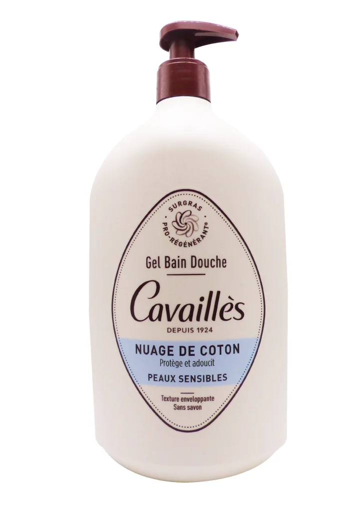 ROGE CAVAILLES GEL BAIN DOUCHE SURGRAS NUAGE DE COTON 1L 2 cavailles nuage de coton 1L