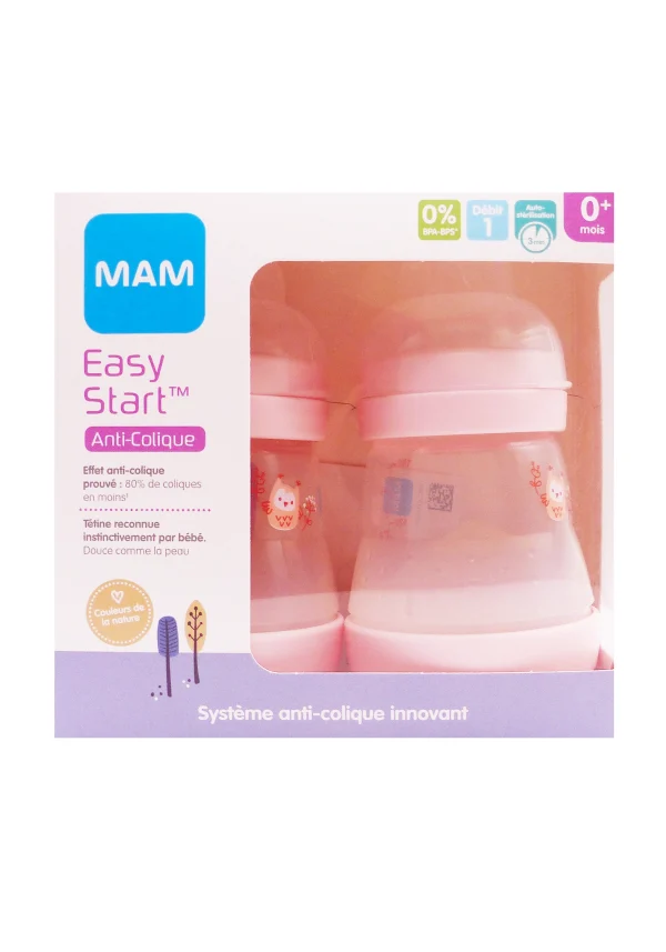 mam easy start anti colique lot rose