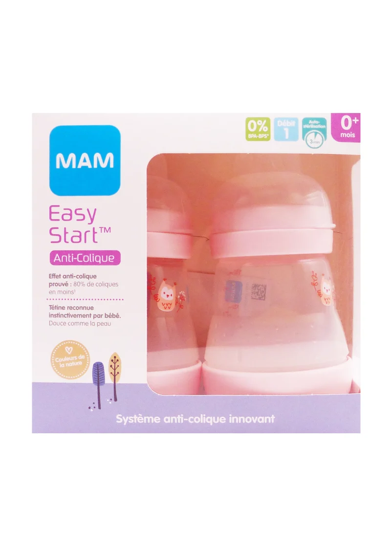 mam easy start anti colique lot rose