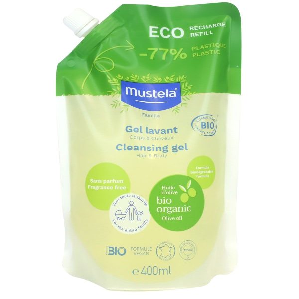 MUSTELA BEBE GEL LAVANT ECO-RECHARGE BIO 400ML