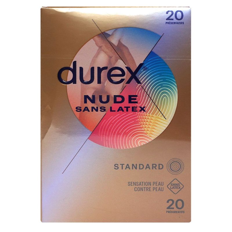 DUREX NUDE SANS LATEX PRESERVATIFS 20 UNITES