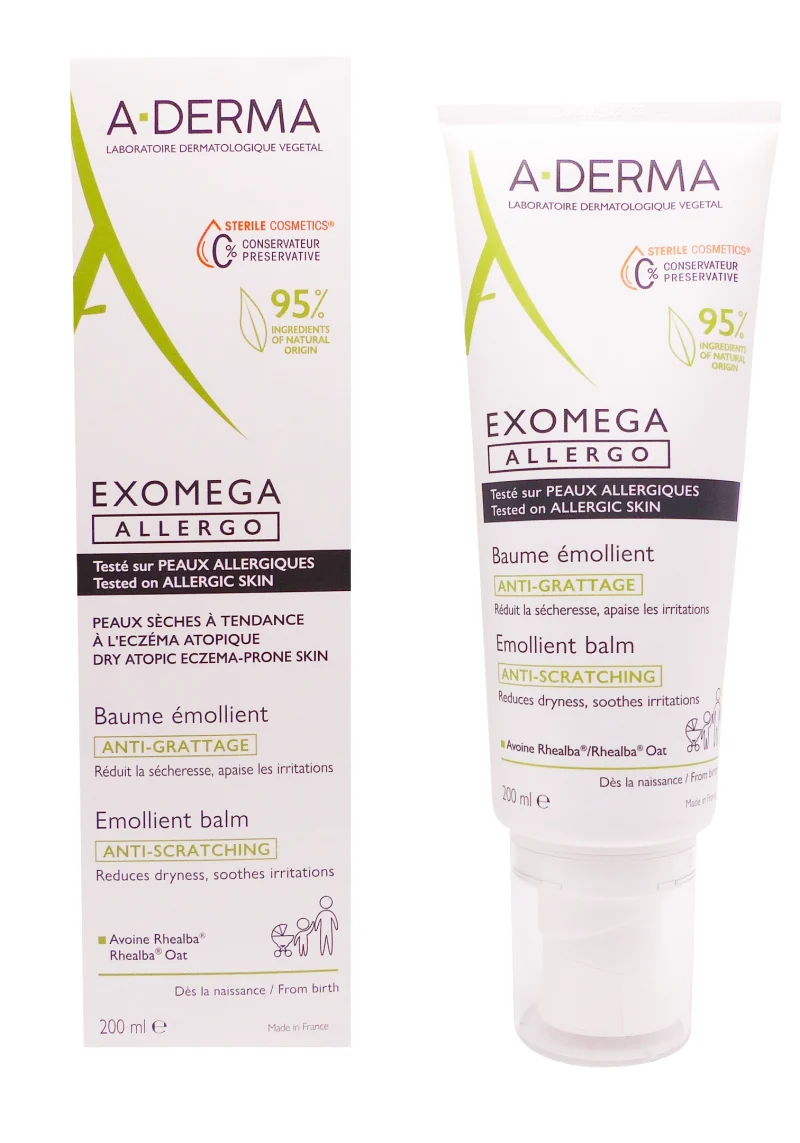 aderma exomega allergo baume emollient 200 ml