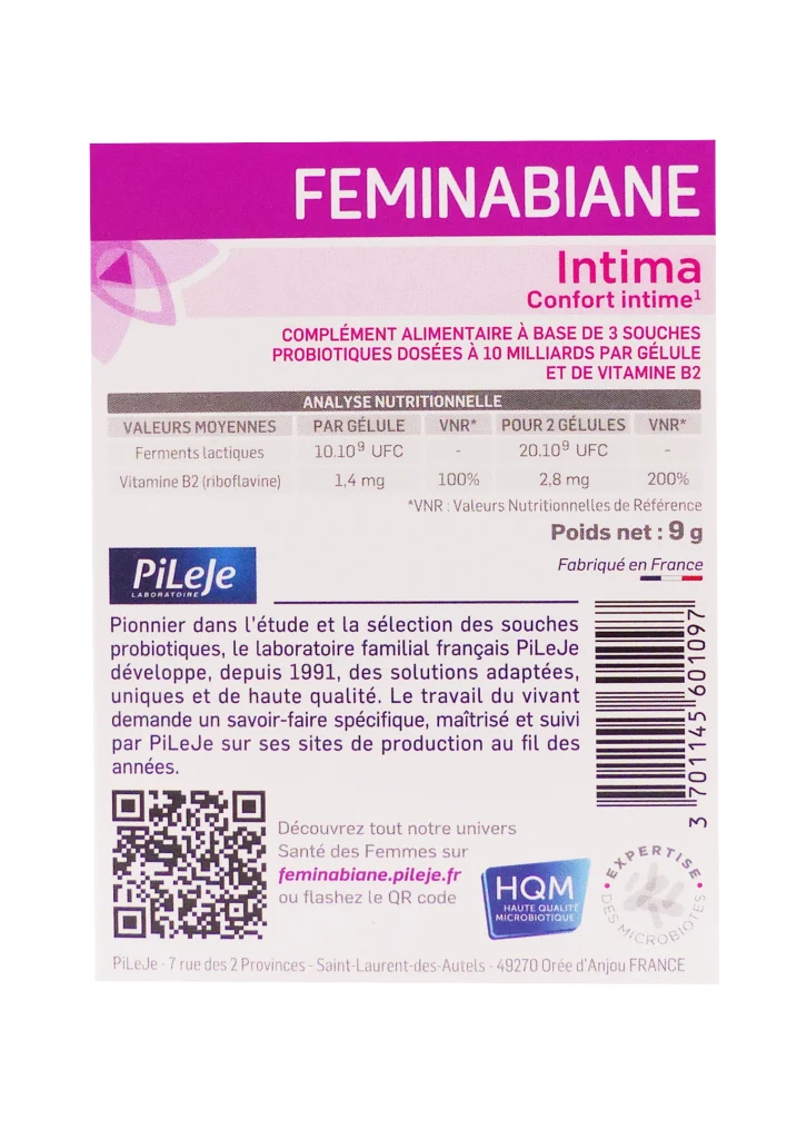 FEMINABIANE INTIMA 20 GELULES PILEJE 3 feminabiane intima dos