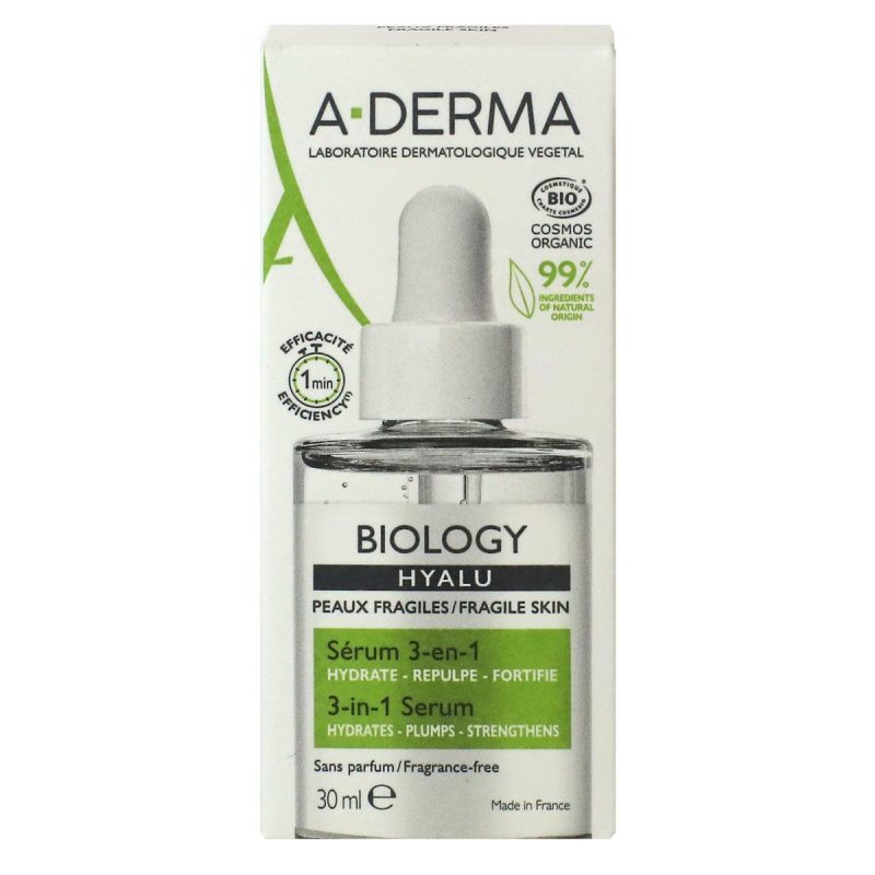 A-DERMA BIOLOGY HYALU SERUM 3EN1 BIO 30ML