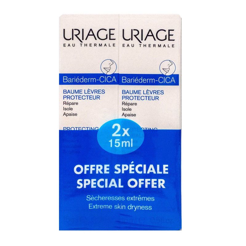 URIAGE BARIEDERM CICA LEVRES BAUME PROTECTEUR 2X15ML