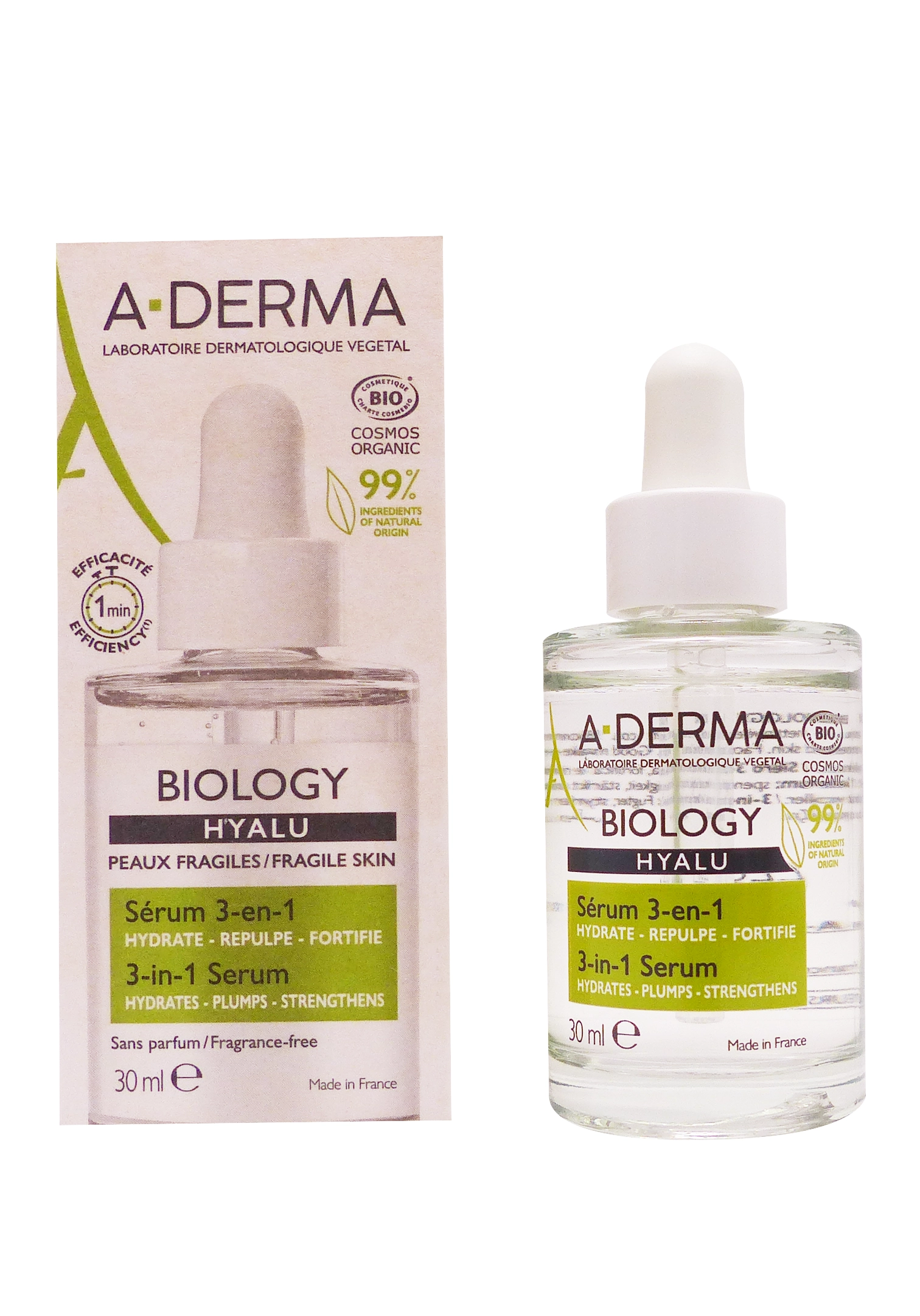 A-DERMA BIOLOGY HYALU SERUM 3 EN 1 BIO 30ML 1 aderma serum biology hyalu 30 ml