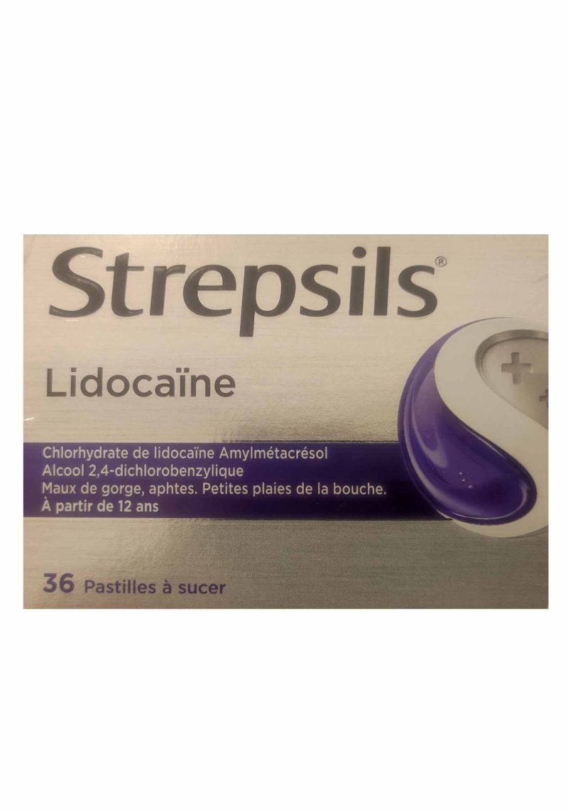 STREPSIL lidocaïne 36 pastilles contre le mal de gorge