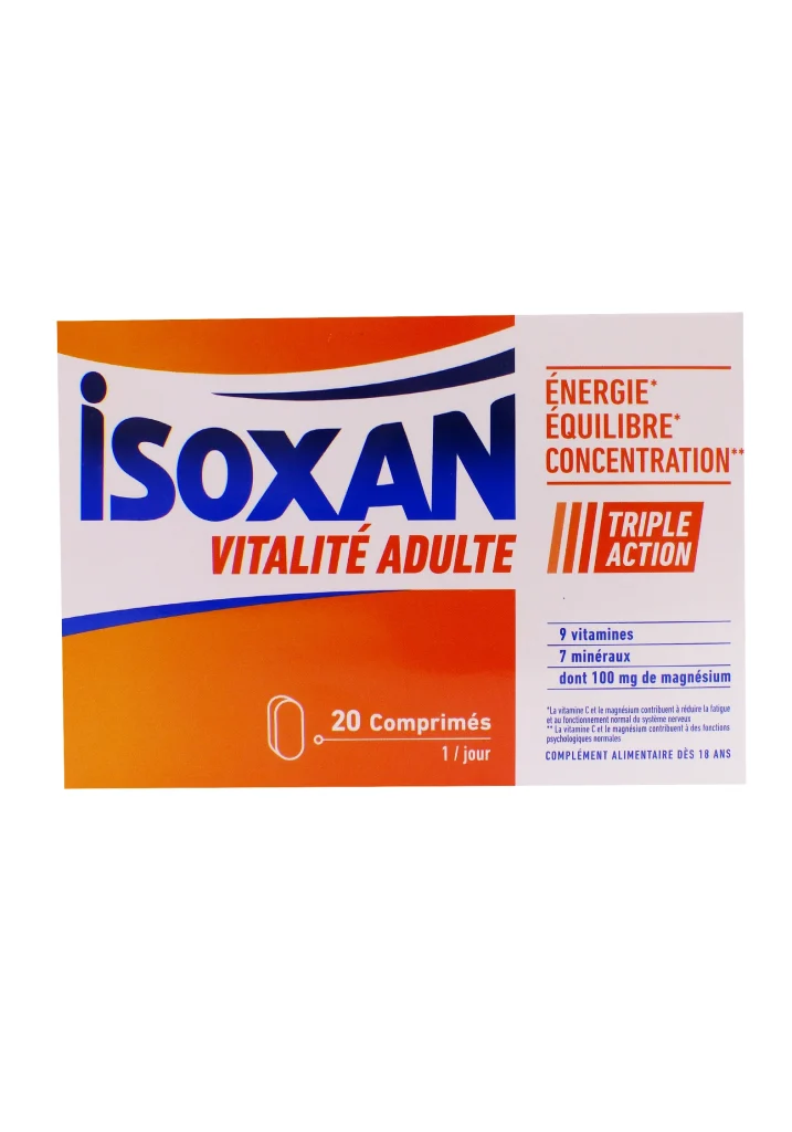 isoxan vitalite adulte 20 comprimes