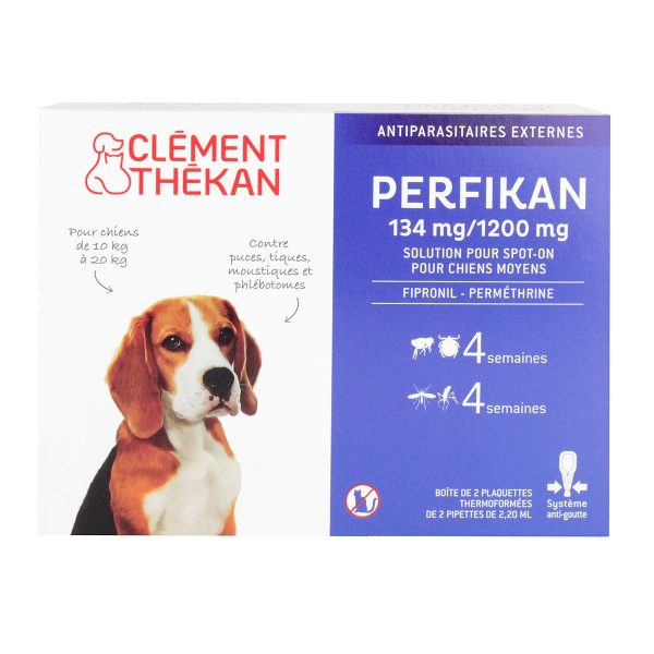 PERFIKAN ANTI-PUCES CHIENS 10-20KG 4 PIPETTES