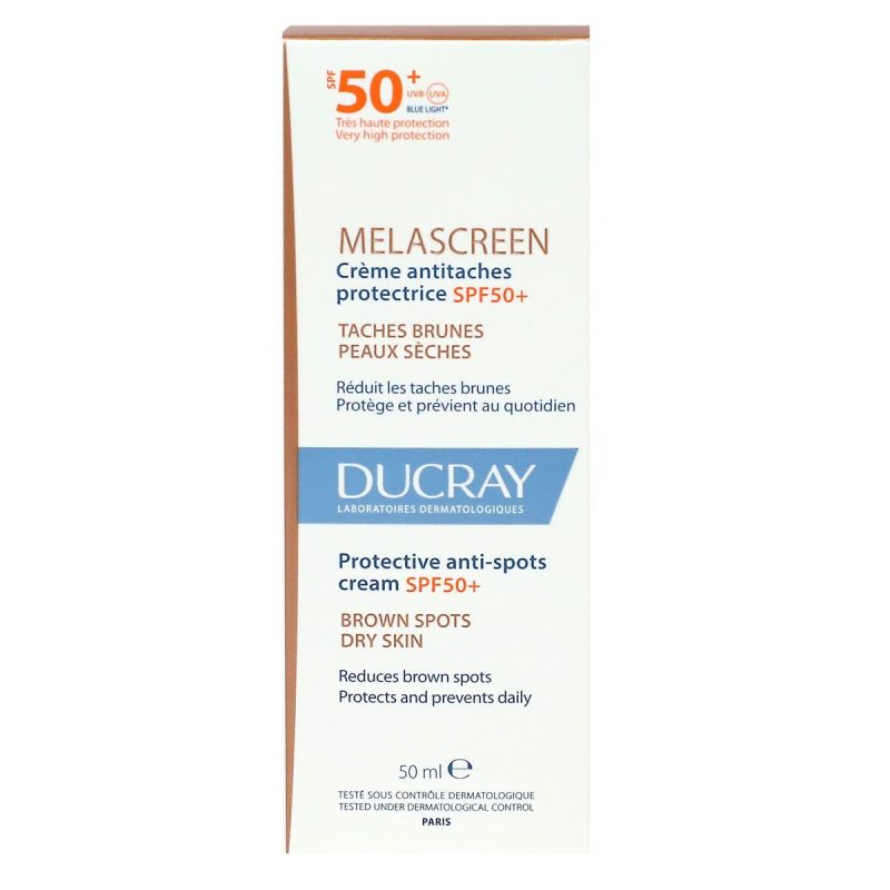 DUCRAY MELASCREEN CREME ANTI-TACHES PROTECTRICE SPF 50+PEAUX SECHES 50 ML