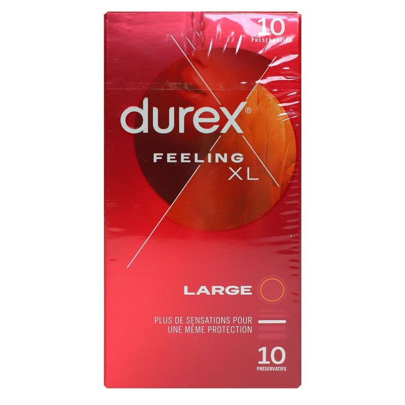 DUREX FEELING XL PRESERVATIFS 10 UNITES