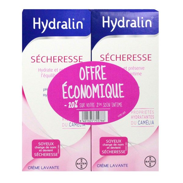 HYDRALIN SECHERSSE créme lavante 2 x 200 ML