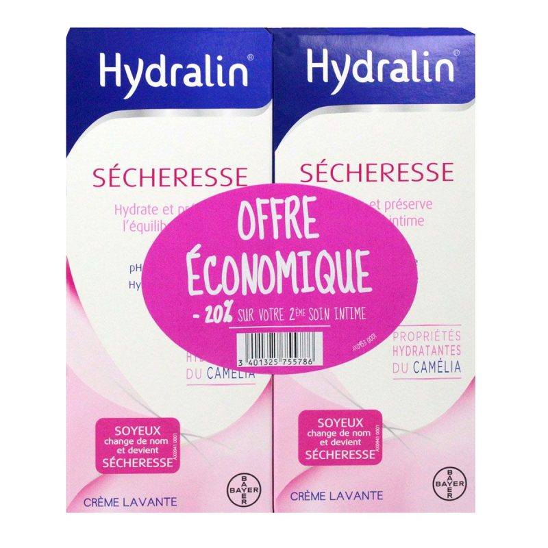 HYDRALIN SECHERSSE créme lavante 2 x 200 ML