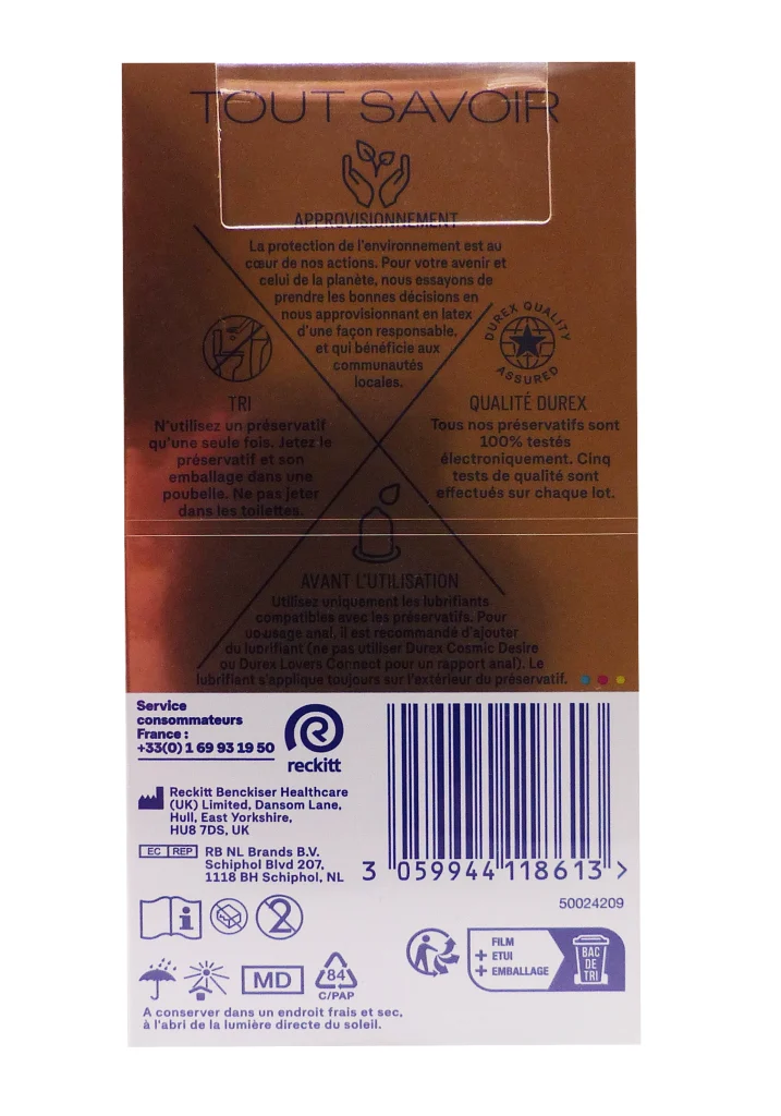 DUREX NUDE ULTRA-FIN PRESERVATIFS 10 UNITES 3 dos preservatifs