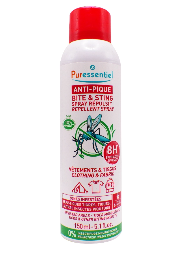 PURESSENTIEL ANTI-PIQUE SPRAY REPULSIF VETEMENTS & TISSUS 2 puressentiel spray moustiques 150 ml