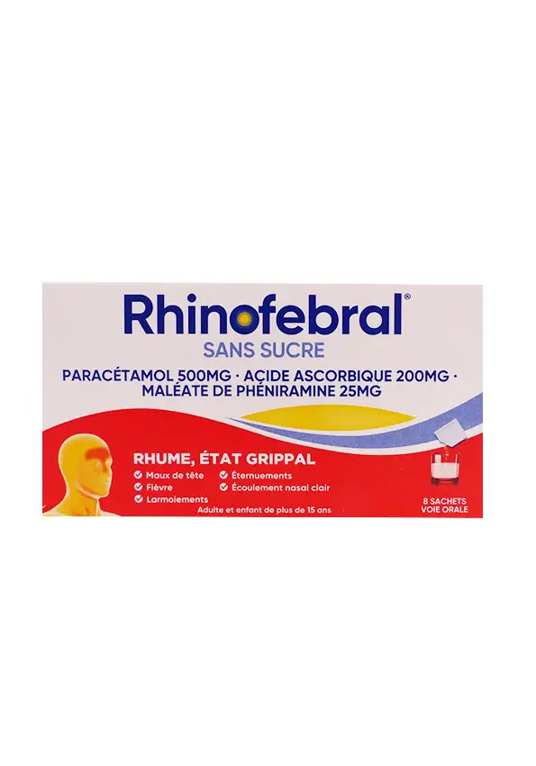 Rhinofebral sans sucre 8 sachets