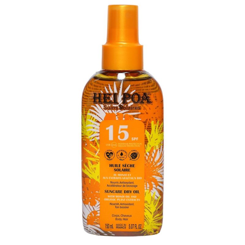 Hei Poa huile sèche solaire SPF 15 150 ml