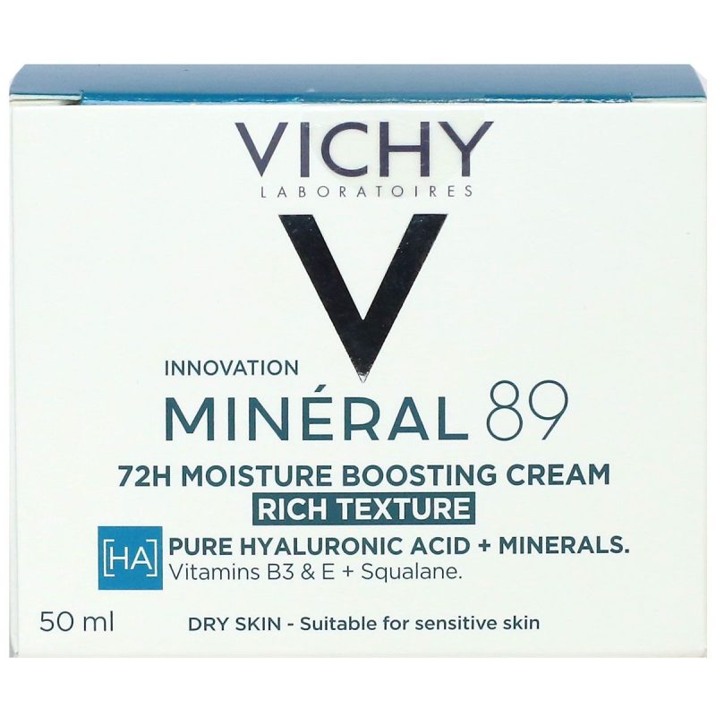 Vichy Minéral 89 crème boost d'hydratation 72h texture riche