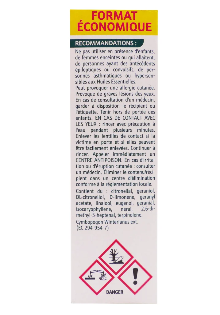 PHYTOSUN ARÔMS HUILE ESSENTIELLE CITRONNELLE DE JAVA BIO 30ML 3 dos format economique