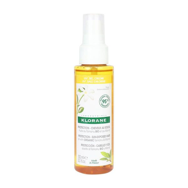 KLORANE CHEVEUX AU SOLEIL HUILE DE PROTECTION AU TAMANU BIO ET MONOÏ 100 ML