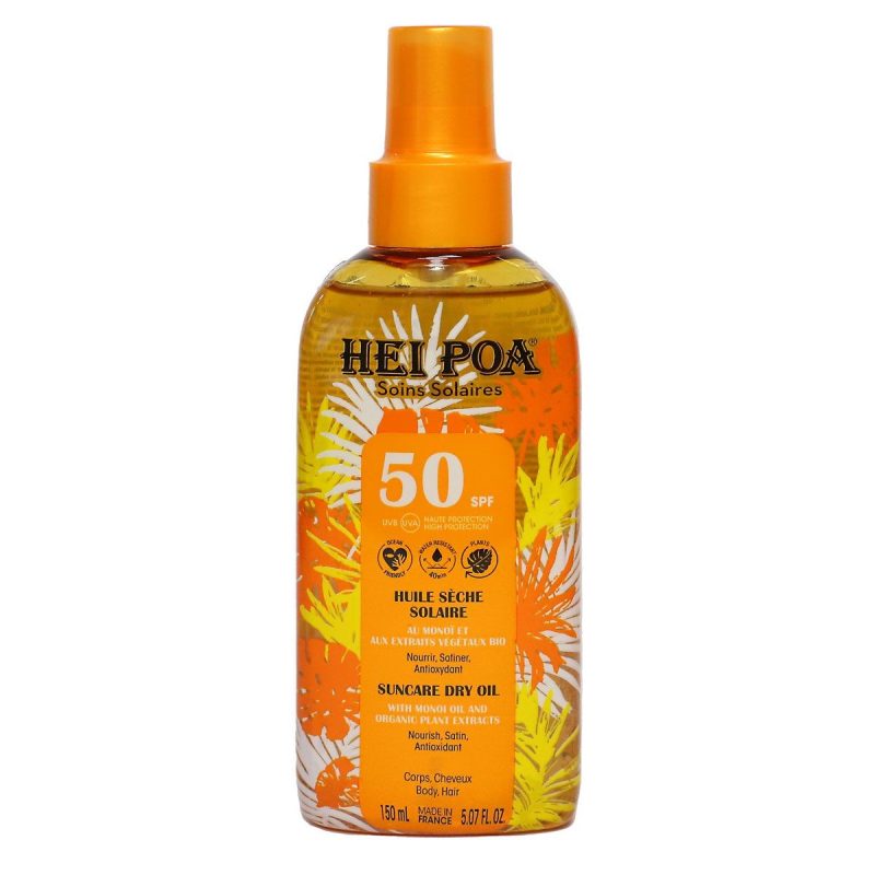 Hei Poa Huile sèche solaire SPF 50 150ML