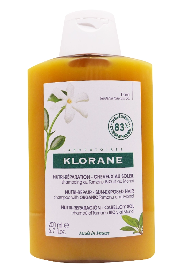 KLORANE SHAMPOING TIARE SOIN SOLEIL NUTRITIF 200 ML 8 klorane shampooing 200 ml tiaré